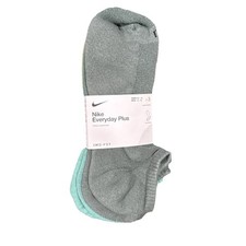 Nike Everyday Plus No Show Socks - SX6889 935 - Multi - 3 Pk - Size: L  8-12 