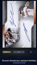 Topps DIGITAL Stadium Club 25 Legendary Dual Auto /50 Henderson Holliday Orioles