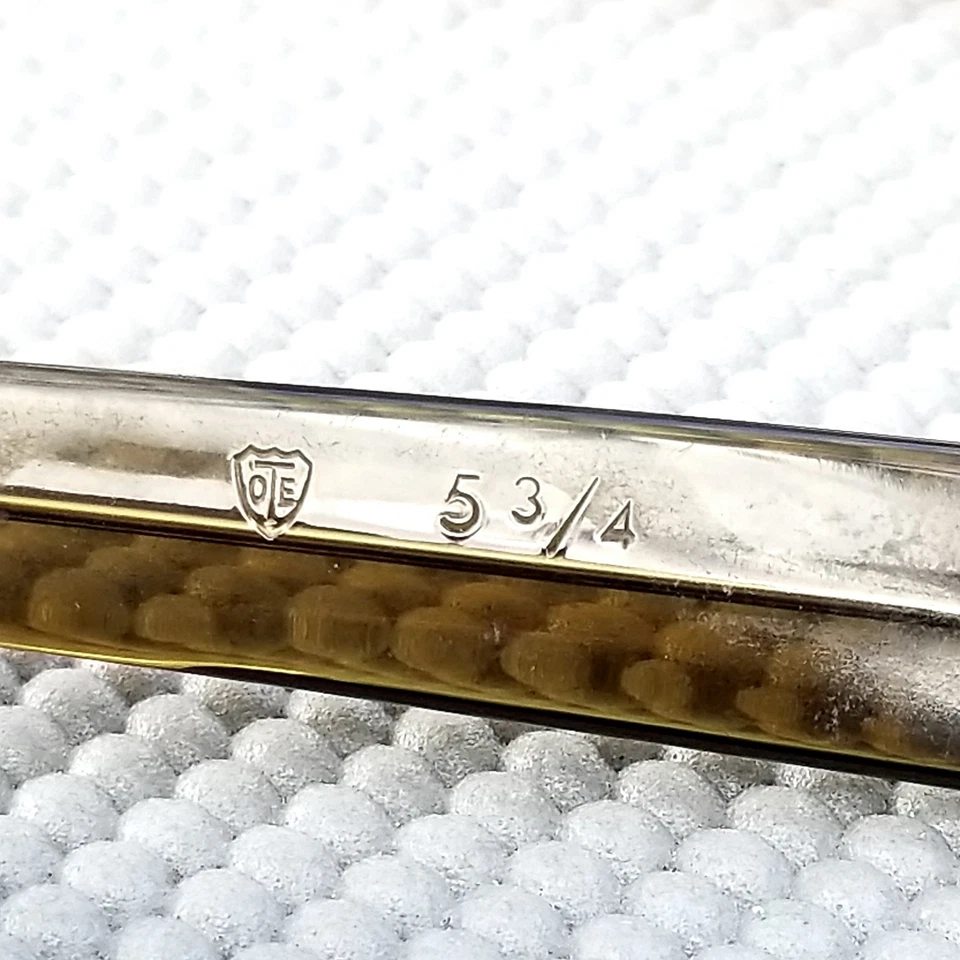 Gafas ópticas tarta vintage de los años 50 FDR 44-24 cristal ámbar con estuche original de avestruz Foto 3 de 4