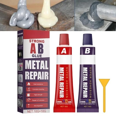 TONISABERY Weld Metal Repair Paste,Super Glue All Purpose,Metal Glue Weld,Strong AB Liquid