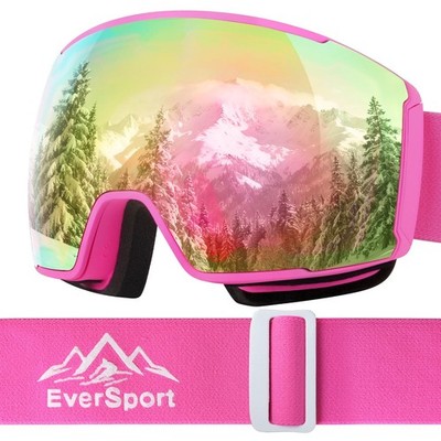 EverSport Ski Goggles for Men Women, Wide-view Snowboard Goggles, OTG Anti-Fo...