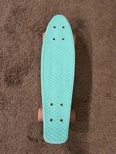 22'' Board Blue C Seven Cruiser Skateboard  with Pink Wheels And Yellow Trucks