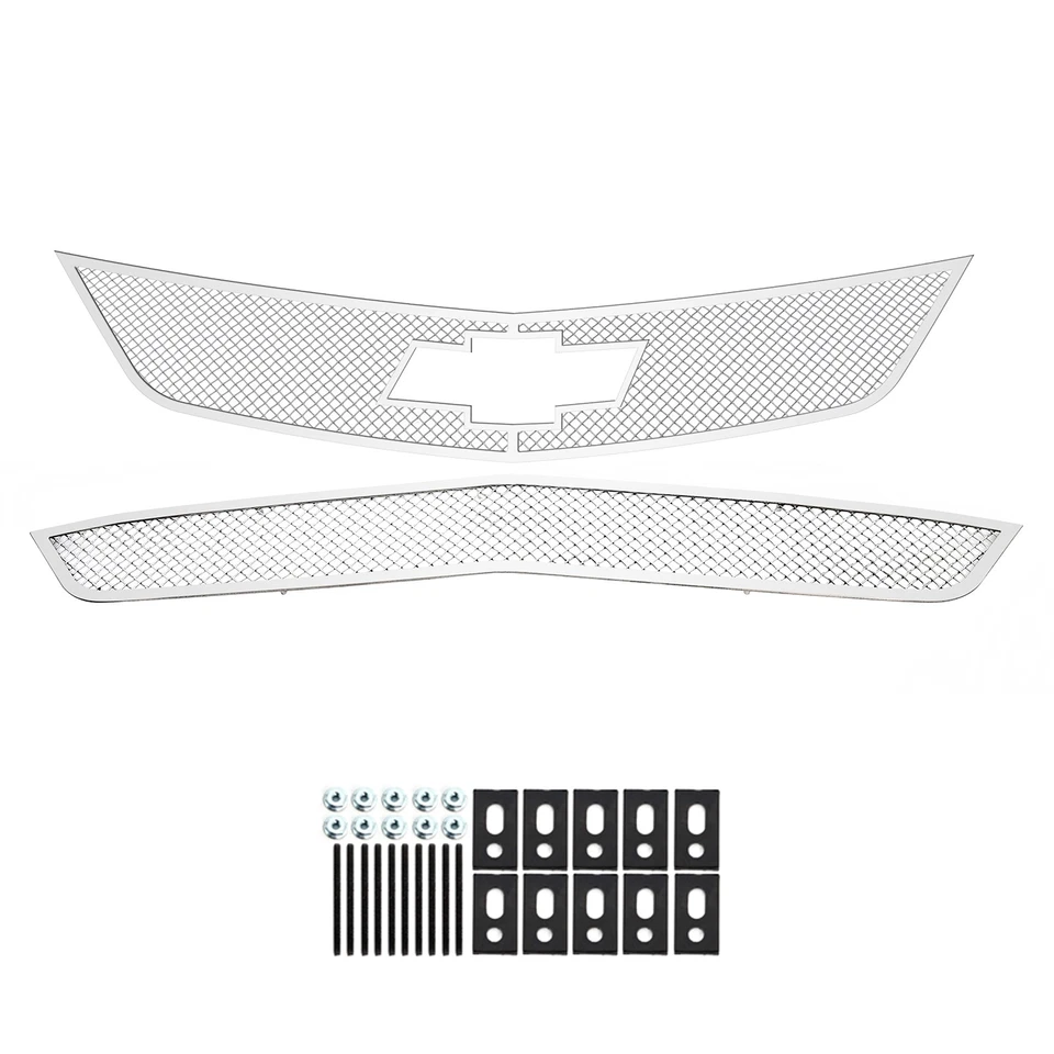 Combo de inserción de rejilla de perno sobre malla de acero inoxidable para Chevy Impala 2014-2020 Foto 2 de 4
