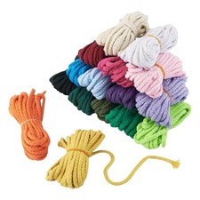 87.49 Yards Cotton Braided Cord 5 mm Round Handmade Macrame Cords Twisted