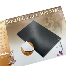 Farm Innovators Black Heated Pet Mat Small 13x19 Durable Utility cold weather