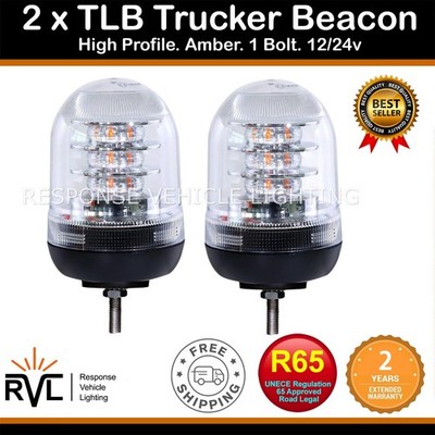 Klare Linse gelbe LED blinkende Warnleuchte X2 für Kelsa Bar Van LKW TOP