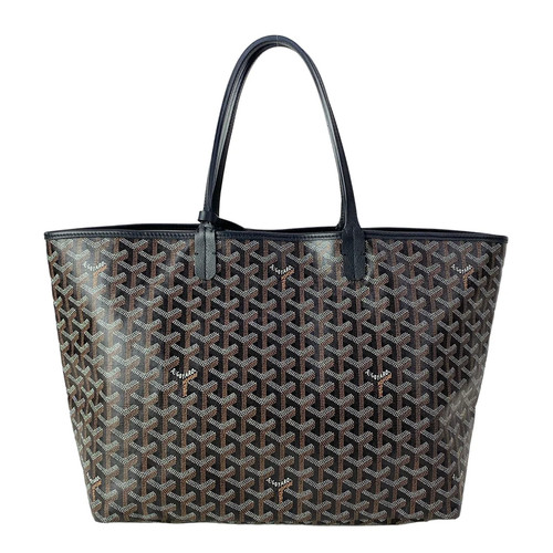 GOYARD Saint Louis PM - Black Coated Canvas Tote Bag