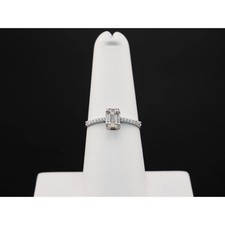 14K Gold Emerald Cut Diamond Ring