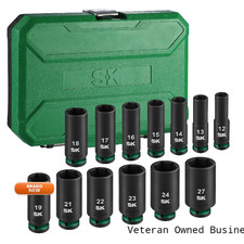 Sk 12 Drive Impact Socket Set Deep Metric Sockets 13-piece 12-27mm Premium Sk 12 Drive Impact Socket Set Deep Metric Sockets 13-piece 12-27mm Premium