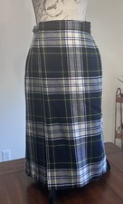 Edinburgh Woollen Mill Blue Plaid Wool Pleated Skirt Tartan Women  s Size 12