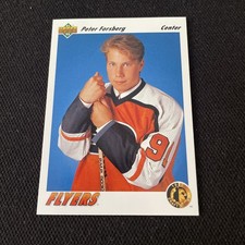 91/92 UD UPPER DECK PETER FORSBERG RC ROOKIE CARD #64 - (A27). rookie card picture