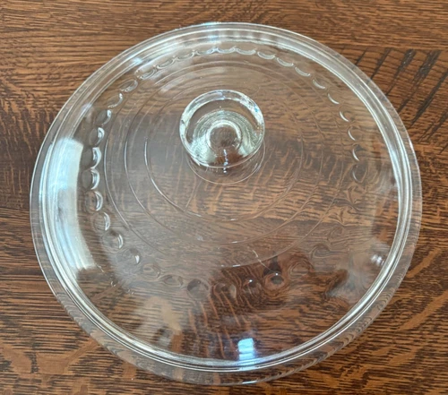 Vintage Unmarked WAGNER WARE C-8 10 1/2” Domed Glass Lid Made In USA