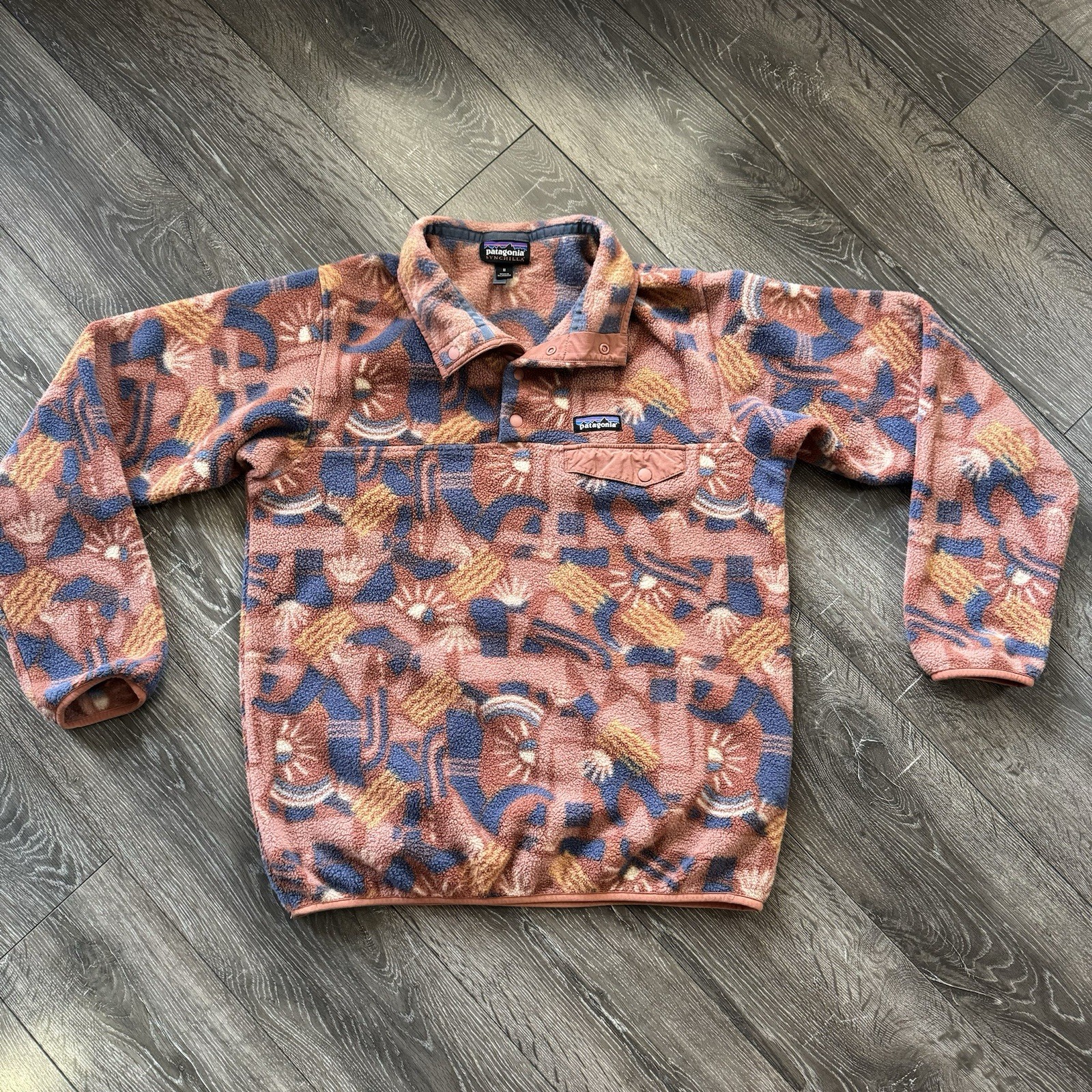 Patagonia Synchilla Canyon Block Big Sisu 2019 Aztec Snap-T Fleece Women’s M