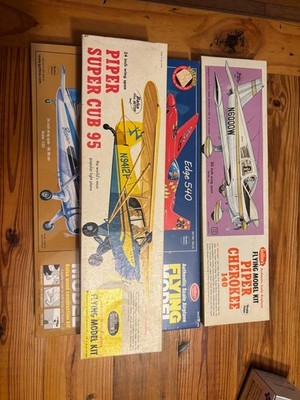Two NEW and Two Open Box UNUSED Guillow's Balsa Wood Model Airplane Kits