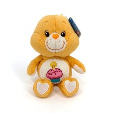 Care Bears Birthday Bear 20th Anniversary Plush 2002 Play Along Orange Cupcake