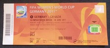 Orig. Ticket  Woman`s World Cup Germany 2011  GERMANY - CANADA / match 1 ! RARE