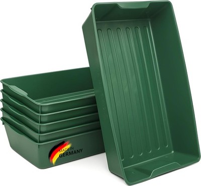 Gärtnerbox Pflanzschale Pikierschale 58x32x11 Profi Pflanzwanne Saatschale grün