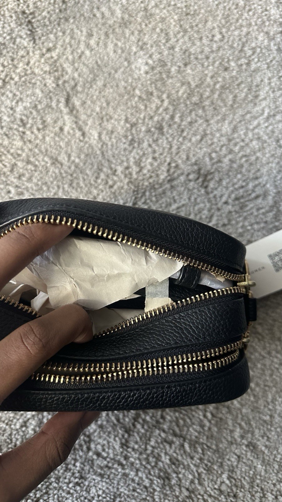 Tory Burch Perry Bombe Mini Leather Crossbody Bag Black. SOLD OUT! image 4
