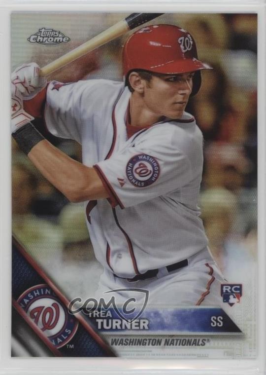 2016 Topps Chrome Refractor Trea Turner #32 Rookie RC rs2