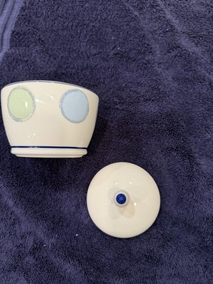 Noritake Ambience Blue Java Sugar Bowl & Lid No Chips Excellent Condition Rare