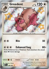 Greedent 206/091 SV: Paldean Fates Holofoil NM
