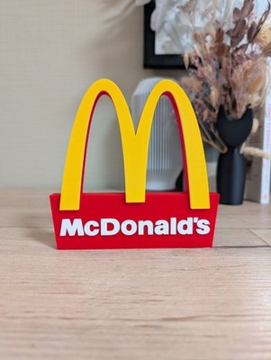 McDonalds Logo 3D Ständer Regal Fast Food Schild Display Deko Vintage Geschenk