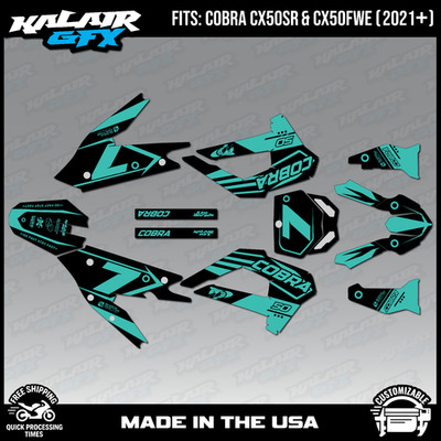 Graphics Kit for COBRA CX50SR CX50FWE 2021-2026 Bold Series - Teal