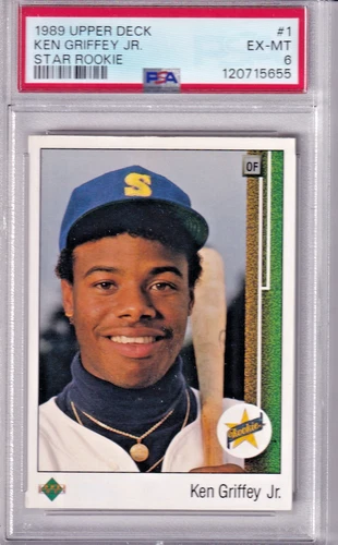 Ken Griffey Jr 1989 Upper Deck #1 Star Rookie PSA 6  HOF