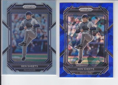 2 - 2023 Prizm BEN SHEETS Silver + Blue Cracked Ice Brewers #241