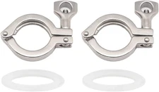 2" Sanitary Tri Clamp, 304 Stainless Steel Single Pin Heavy Duty Tri Clamp Clove