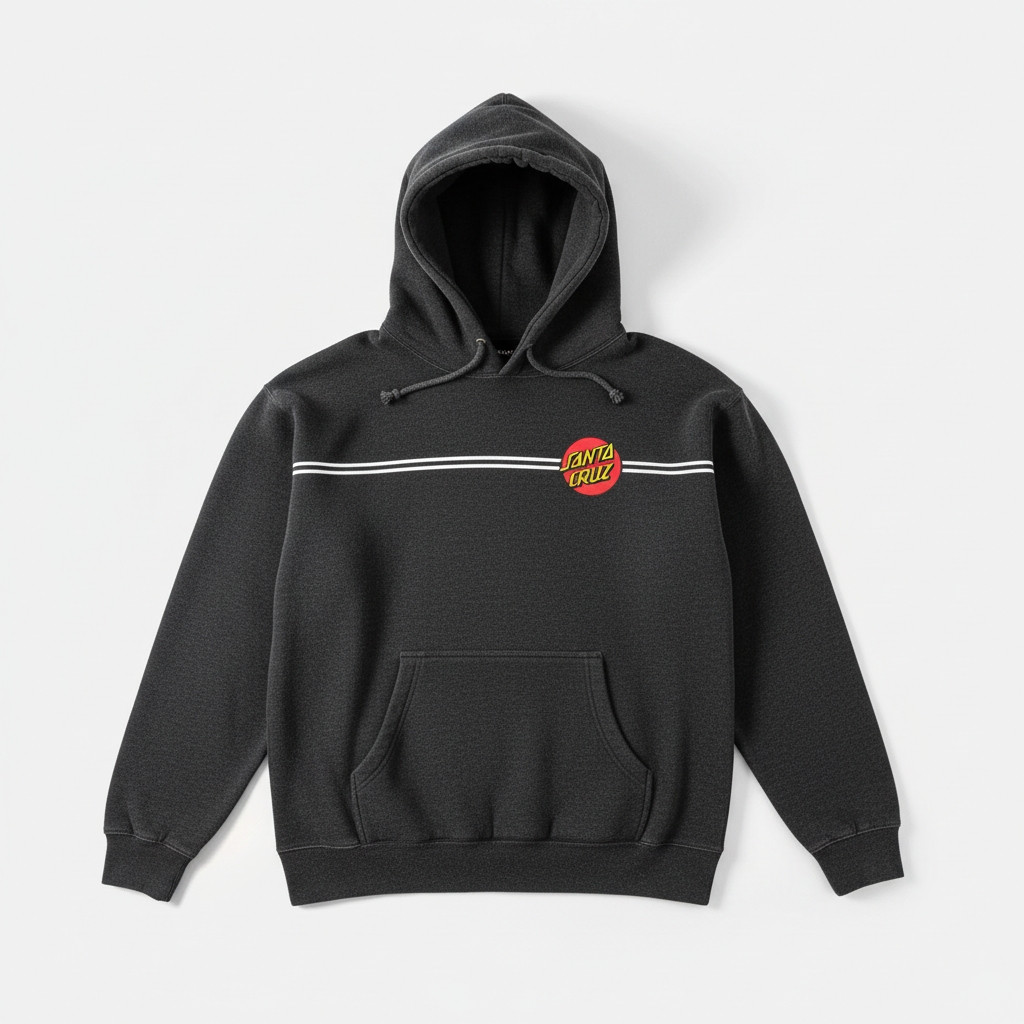 Mens Medium Logo Hooded Sweatshirt Charcoal Gray