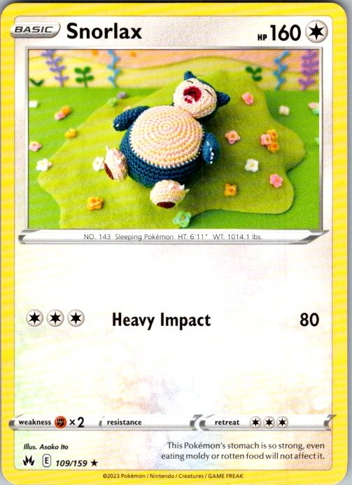 Pokemon | Crown Zenith | Snorlax | 109/159 | Normal | NM