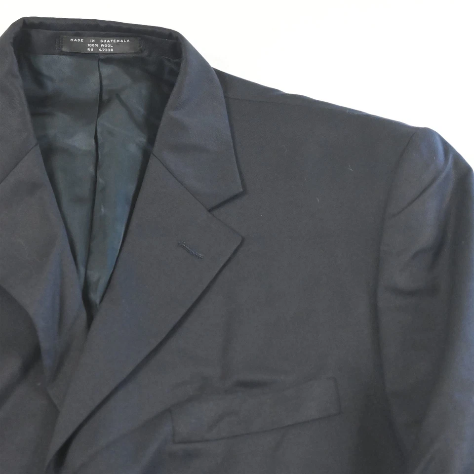 Jones New York 41R 34x30 Azul Marino 100% Lana Hombre Chaqueta Pantalones Traje Foto 3 de 4