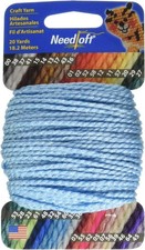 Needloft Plastic Canvas Yarn, 20 yards - Bright Blue