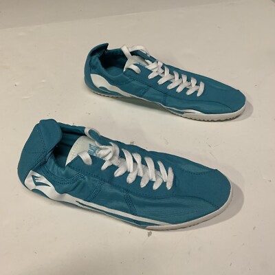 Vintage Everlast Teal Blue White Low Top BOXING Training Womens US