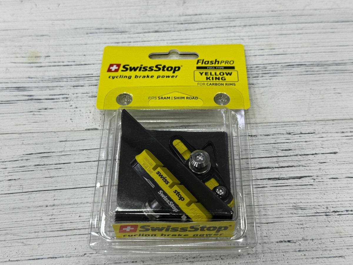 SwissStopFlash Pro Sram/Shimano Road Brake Pads –For Carbon Rims (Yellow  King