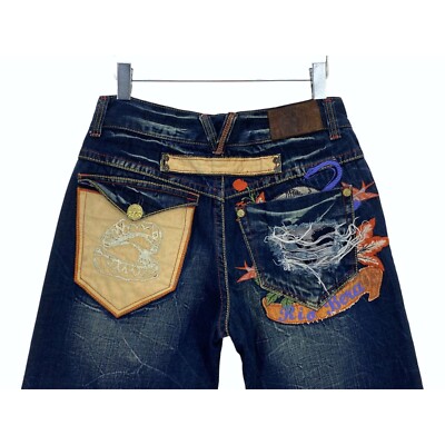 Riobera Jeans Size W31xL30 Riobera Embroidered Denim Jeans Riobera