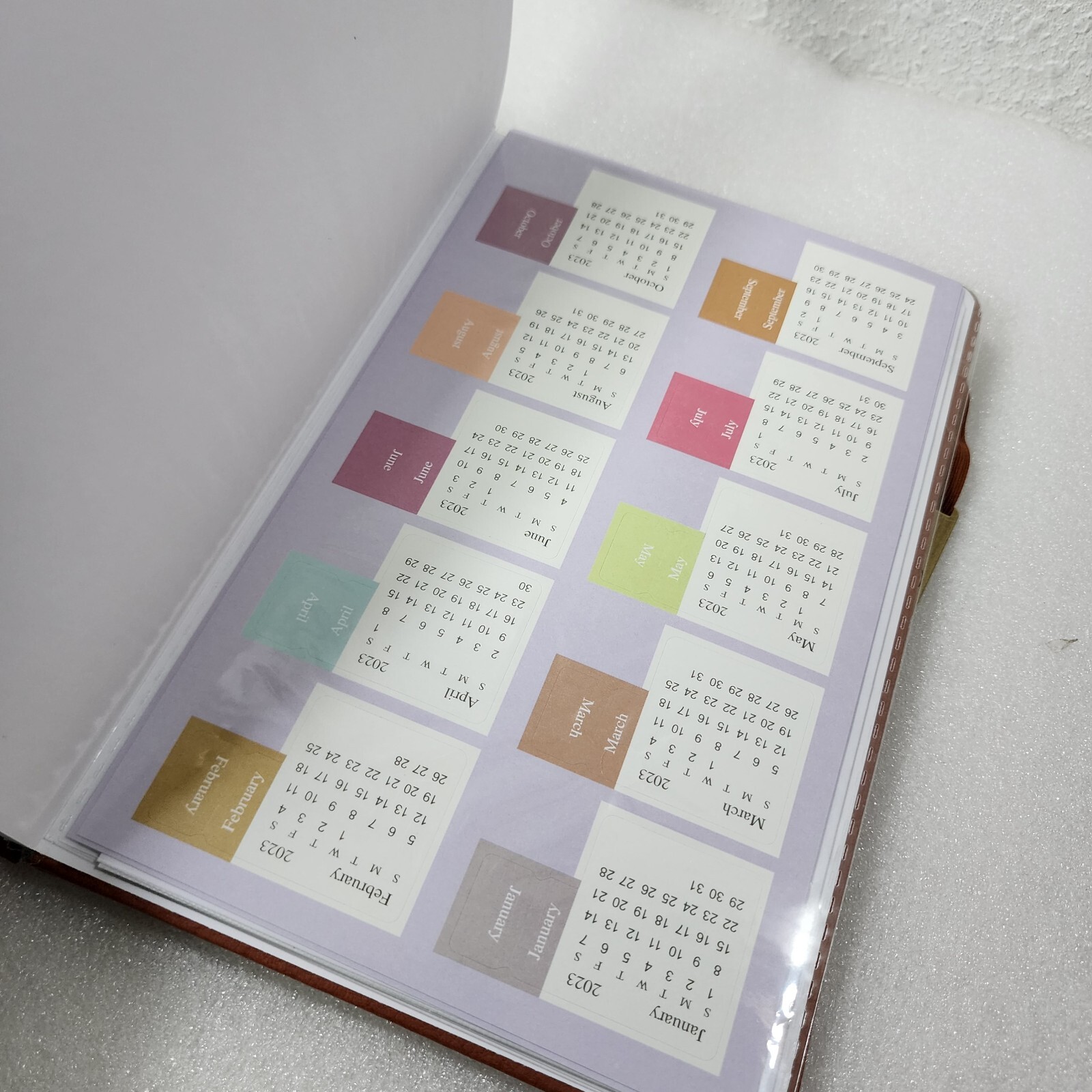 20232024 Leather Planner Weekly & Monthly Calendar Book, 2024 Academic