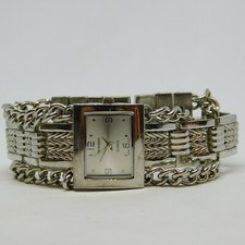 Kim Rogers BK138 Silver Tone Quartz Analog Ladies Watch Sz. 6 3/4"