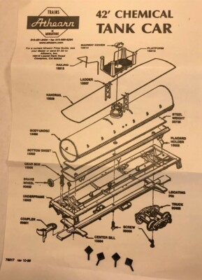 #ad Athearn HO 42#x27; amp; 62#x27; Tank Car Parts Part #15506 Set of 4 Placard Holders NEW $6.69