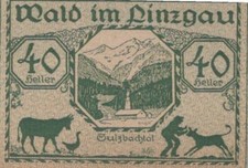 40 HELLER 1921 City of WALD IM PINZGAU Salzburg UNC AUSTRIA Notgeld #PH441.U