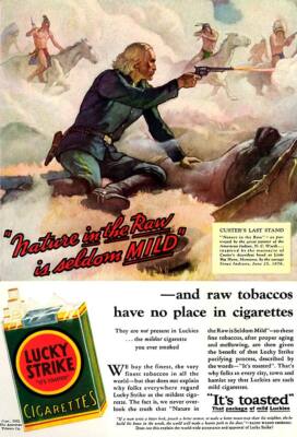 LUCKY STRIPE CIGARETTES *2X3 FRIDGE MAGNET* RETRO ADVERTISEMENT LUCKIES TOBACCO