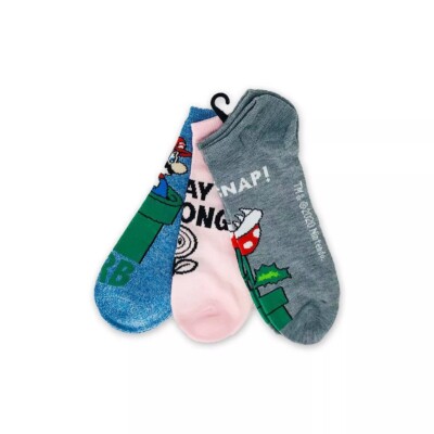 Nintendo Super Mario No Show Sock - Memes 3pk