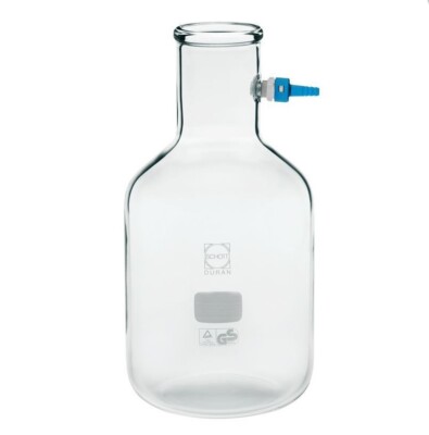 NEW SCHOTT DURAN CG-1560-05 | 3L FILTER FLASK CHEMGLASS |  REPLACEABLE HOSE