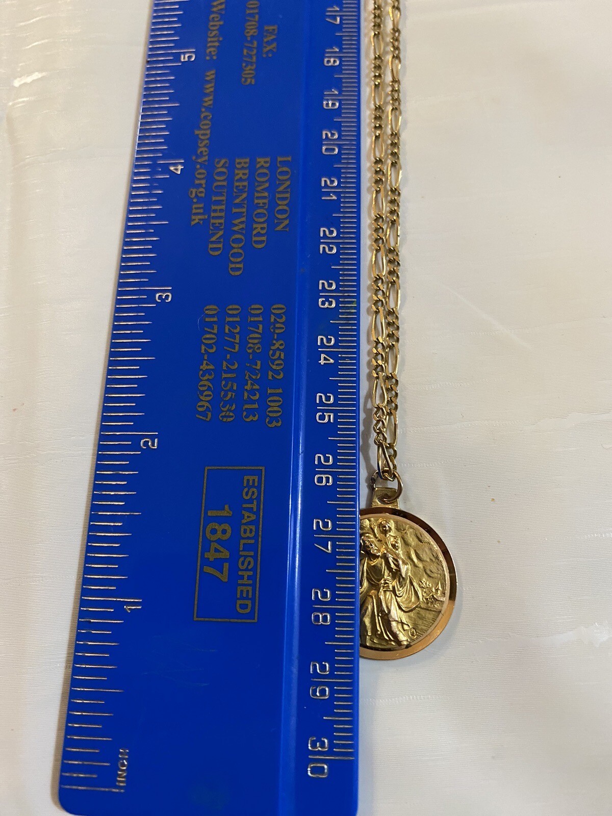 Vintage St Christopher 18ct Solid Gold Pendant On… - image 8