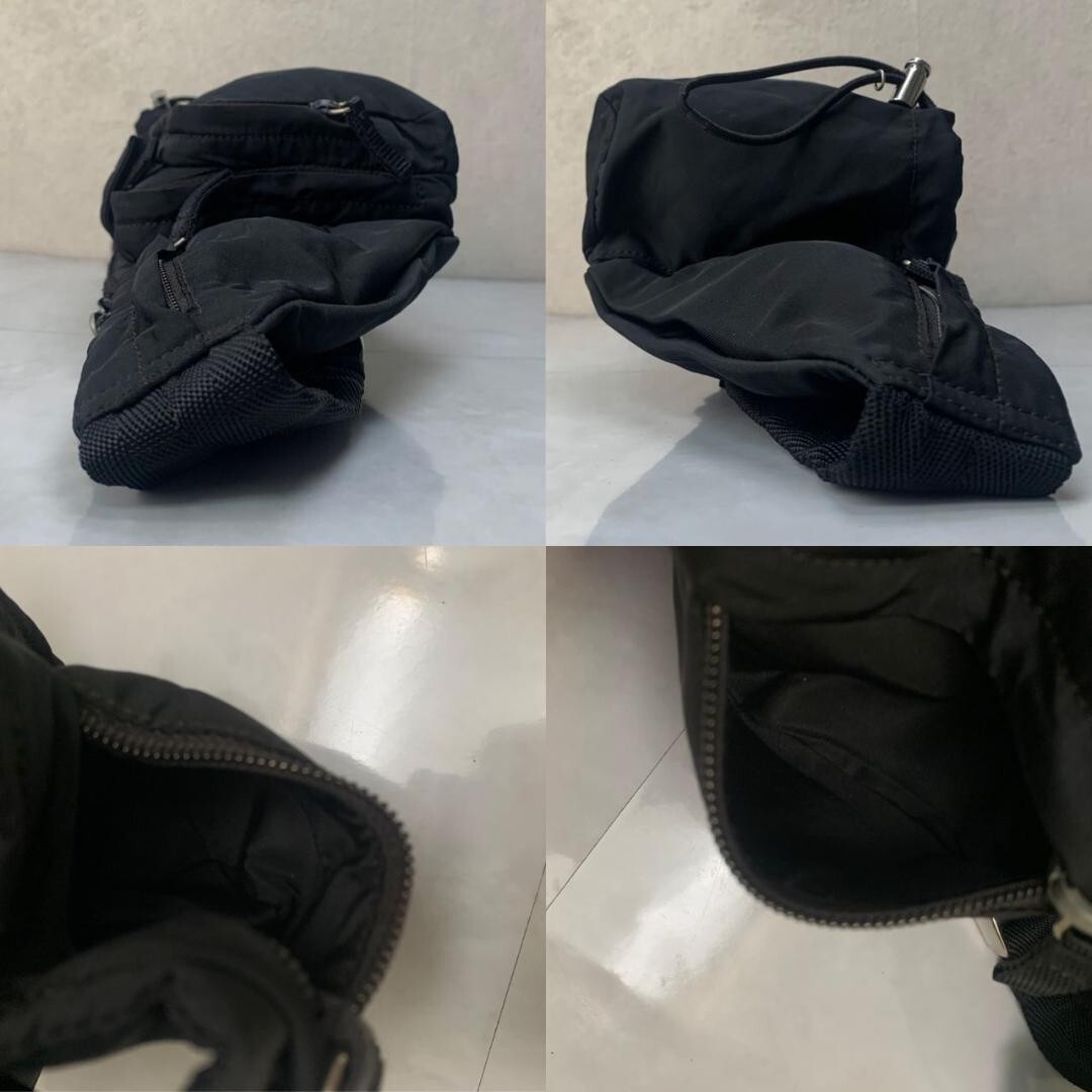 PRADA Black Bum Bag Waist Pouch Nylon Triangle Logo | eBay
