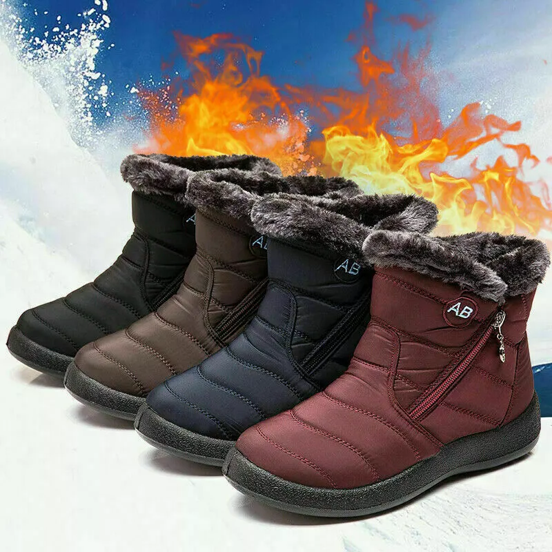 Fashion Winter Warm Comfortable Soft Faux Fur Lining Outdoor Ankle