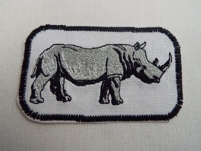 Rhino Rhinoceros 3-3/4'' Embroidery Iron-on Patch (E15)