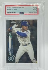 2020 Topps Chrome Kyle Lewis Rookie Card #186 PSA 9 Mariners. rookie card picture