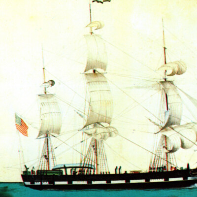 Vintage 1960s Kutusoff Whaleship Whaling Museum Postcard Dartmouth New Bedford